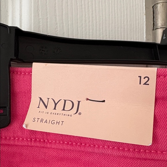 NYDJ Marilyn Straight Pink Peony Jeans - Picture 3 of 14
